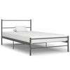 vidaXL Cadre de lit sans matelas gris m&eacute;tal 90x200 cm