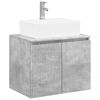 vidaXL Ensemble de mobilier de salle de bain Gris b&eacute;ton