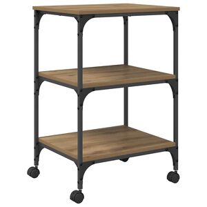 vidaXL Support d'imprimante Ch&ecirc;ne artisanal 50 x 41 x 75 cm