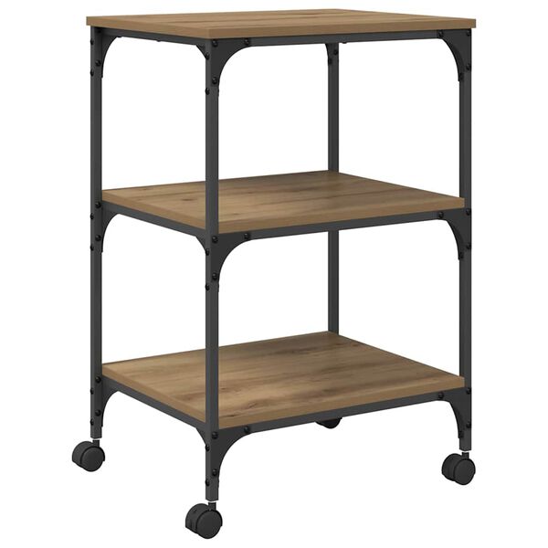 vidaXL Support d'imprimante Ch&ecirc;ne artisanal 50 x 41 x 75 cm