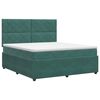 vidaXL Lit boxspring avec matelas Vert fonc&eacute; 180 x 200 cm Velours