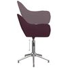 vidaXL Chaise pivotante de bureau Violet Tissu
