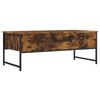 vidaXL Table basse chêne fumé 101x49x39,5 cm bois d'ingénierie