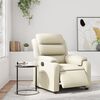vidaXL Fauteuil inclinable &eacute;lectrique Cr&egrave;me Similicuir