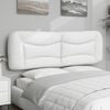 vidaXL Coussin de t&ecirc;te de lit Hvar blanc 152 cm similicuir