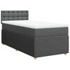 vidaXL Sommier &agrave; lattes de lit et matelas Gris fonc&eacute; 90x190 cm Tissu