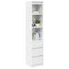 vidaXL Buffet haut blanc 37,5x35x180 cm bois d'ingénierie