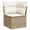 vidaXL Ensemble de Canap&eacute;s avec coussin Beige et cr&egrave;me polyrotin
