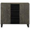 vidaXL Buffet noir 90x33x75 cm bois massif de manguier