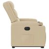 vidaXL Fauteuil inclinable &eacute;lectrique cr&egrave;me tissu