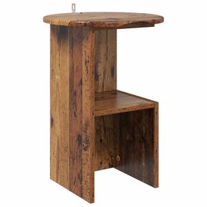 vidaXL Table d'appoint Bois ancien &Oslash; 39,5 x 55 cm Bois d'ing&eacute;nierie