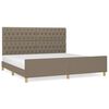 vidaXL Cadre de lit sans matelas et t&ecirc;te de lit taupe 200x200 cm tissu