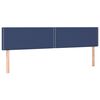 vidaXL T&ecirc;tes de lit Bleu 200x5x78/88 cm Tissu