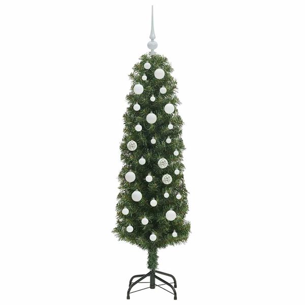 vidaXL Sapin de Noël artificiel Vert 150 cm PVC et acier et plastique
