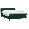 vidaXL Sommier &agrave; lattes de lit et matelas vert fonc&eacute; 160x220cm velours