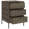 vidaXL Armoire de rangement de jardin et 3 tiroirs gris résine tressée