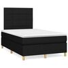 vidaXL Sommier &agrave; lattes de lit avec matelas noir 120x190 cm tissu