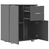 vidaXL Buffet Gris brillant 71x35x80 cm Bois d'ing&eacute;nierie