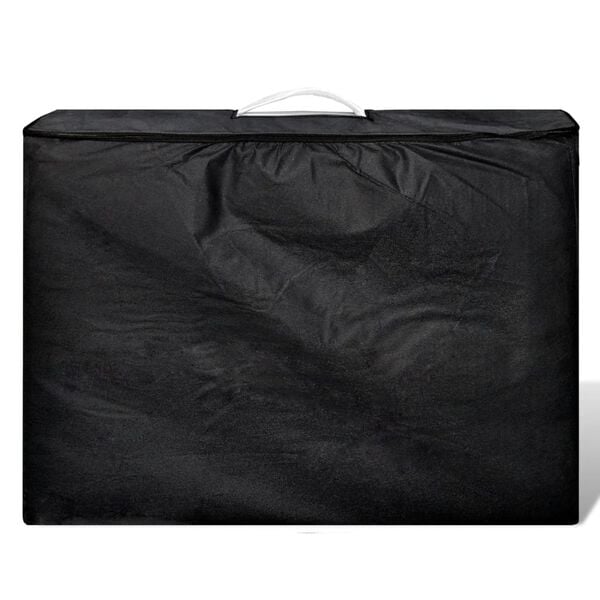 vidaXL Table de massage pliable Blanc crème 4 zones avec cadre en bois