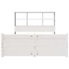 vidaXL Lit biblioth&egrave;que sans matelas blanc 120x190 cm bois pin massif