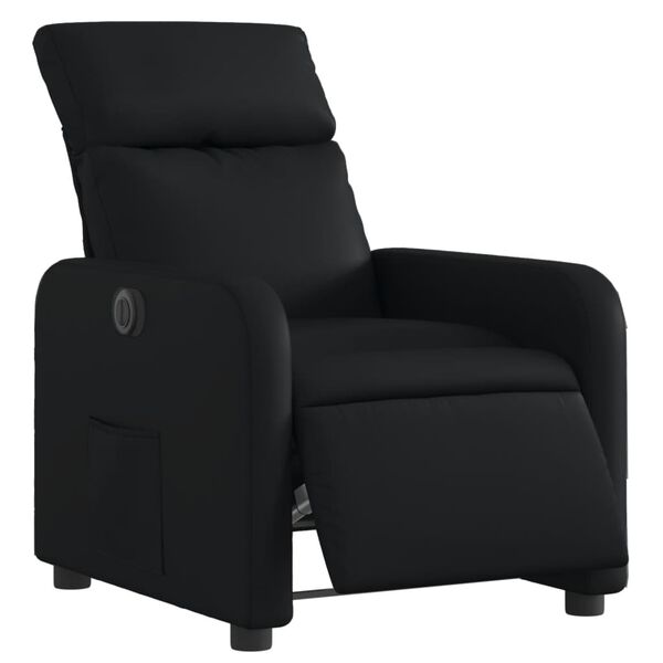 vidaXL Fauteuil inclinable &eacute;lectrique Noir Similicuir
