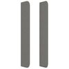 vidaXL T&ecirc;te de lit avec oreilles Gris fonc&eacute; 203x16x118/128 cm Tissu
