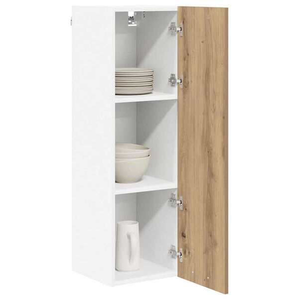 vidaXL Armoire suspendue avec porte Ch&ecirc;ne artisanal 30 x 31 x 100 cm