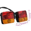 vidaXL Feux de remorque 2pcs Rouge 10,5x7,5x10cm 12V ampoule classique