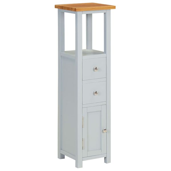 vidaXL Commode haute 26x26x94 cm Bois de ch&ecirc;ne massif