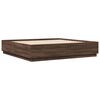 vidaXL Cadre de lit sans matelas ch&ecirc;ne marron 200x200 cm