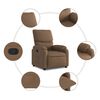 vidaXL Fauteuil inclinable Marron Tissu