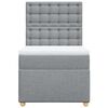vidaXL Sommier &agrave; lattes de lit et matelas Gris clair 90x190 cm Tissu