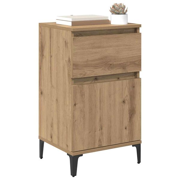 vidaXL Cabinet de chevet avec tiroir Ch&ecirc;ne artisanal 40 x 35 x 70 cm