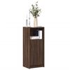 vidaXL Buffet avec LED ch&ecirc;ne marron 42,5x34x100 cm bois d'ing&eacute;nierie