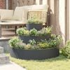 vidaXL Cache-pot de jardin Anthracite 90 x 90 x 20 cm