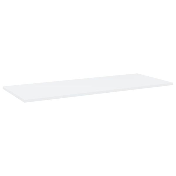 vidaXL Panneaux de bibliothèque 4 pcs Blanc 100x40x1,5 cm Aggloméré