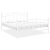 vidaXL Cadre de lit sans matelas blanc m&eacute;tal 140x200 cm