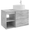 vidaXL Ensemble de mobilier de salle de bain 2 pcs Gris b&eacute;ton