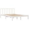 vidaXL Cadre de lit sans matelas blanc bois de pin massif 140x200 cm
