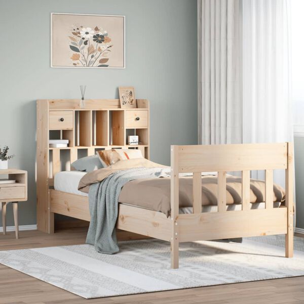 vidaXL Cadre de lit sans matelas 100x200 cm bois massif de pin