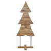 vidaXL Sapin de No&euml;l avec support Marron 151 cm Bois de teck solide