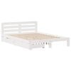 vidaXL Cadre de lit sans matelas blanc 160x200 cm bois de pin massif