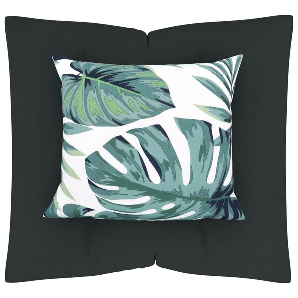 vidaXL Coussins de plancher de palette lot de 2 Anthracite Tissu