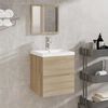 vidaXL Armoire de bain avec miroir chêne sonoma bois d'ingénierie