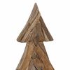 vidaXL Sapin de No&euml;l avec support Marron 151 cm Bois de teck solide