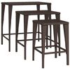 vidaXL Tables gigognes de jardin 3 pcs marron résine tressée