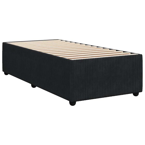 vidaXL Cadre de lit sans matelas noir 100x200 cm velours