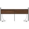 vidaXL Headboard de Rangement avec Station de Charge Ch&ecirc;ne marron