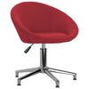 vidaXL Chaises pivotantes &agrave; manger lot de 2 rouge bordeaux tissu
