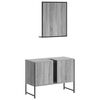 vidaXL Ensemble d'armoires de salle de bain 2 pcs sonoma gris
